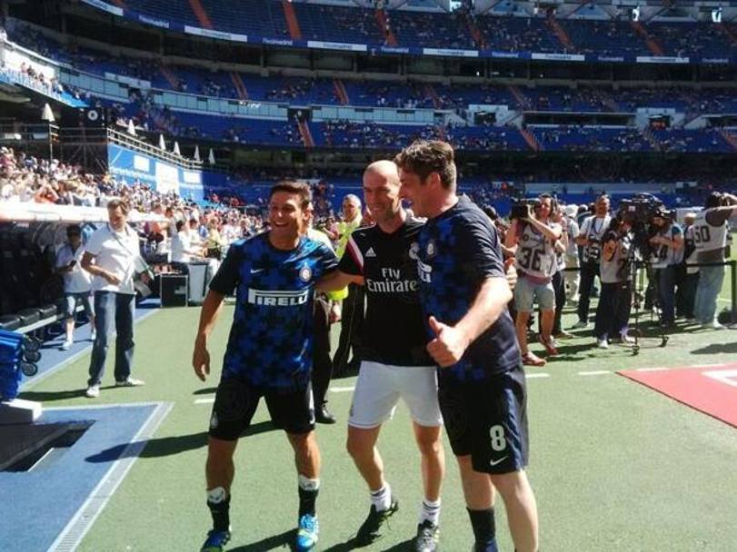 I due protagonisti della serata: Javier Zanetti e Zinedine Zanetti